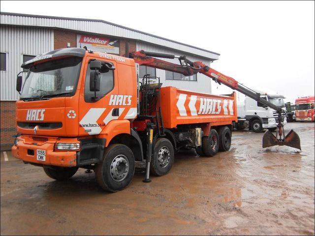 Европейские грузовики RENAULT KERAX TIPPER/GRAB - YX55 CMK