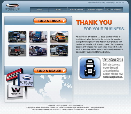 официальный сайт Sterling Trucks