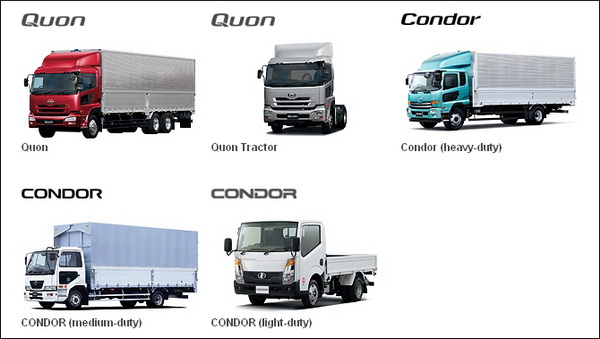 Линейка грузовиков Quon и Condor